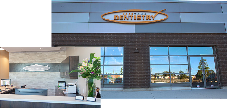 Collage of the Exterior and Interior of TechTown's clinic